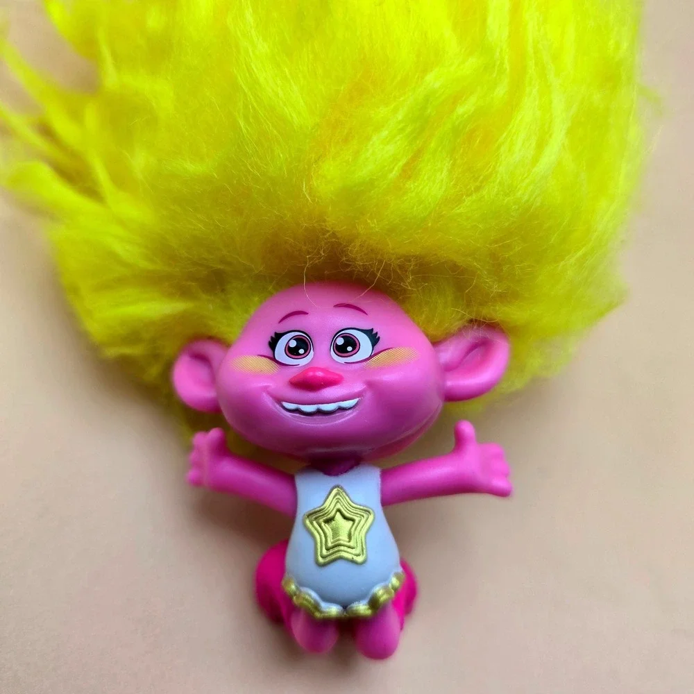 Mattel Trolls Band Together Viva Small Doll Yellow Hair Clip‎ On Figure HPP55